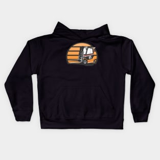 Speeding forklift. Kids Hoodie